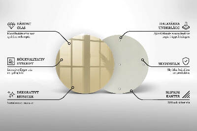 Glass candle plate Beige colour