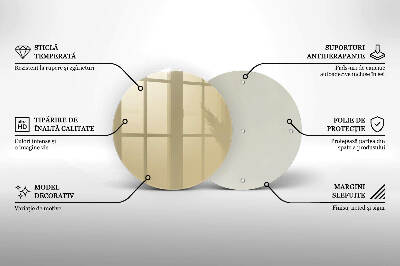 Glass candle plate Beige colour