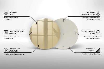 Glass candle plate Beige colour