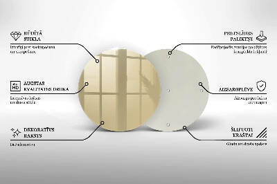 Glass candle plate Beige colour