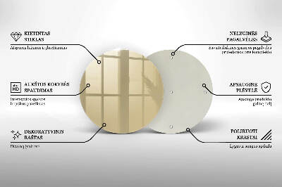 Glass candle plate Beige colour