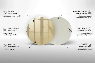 Glass candle plate Beige colour