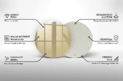 Glass candle plate Beige colour