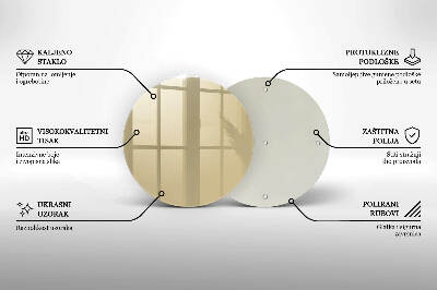 Glass candle plate Beige colour
