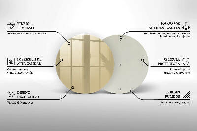 Glass candle plate Beige colour