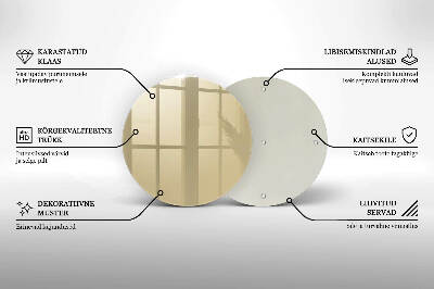 Glass candle plate Beige colour