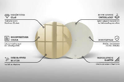 Glass candle plate Beige colour