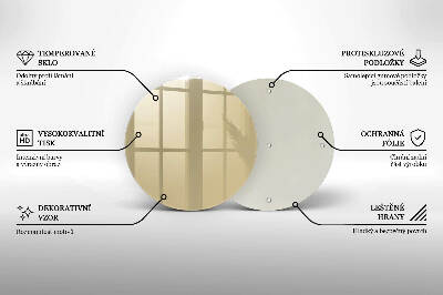 Glass candle plate Beige colour