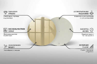 Glass candle plate Beige colour