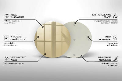 Glass candle plate Beige colour