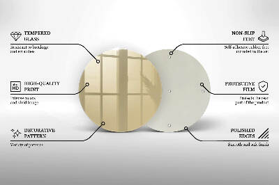 Glass candle plate Beige colour