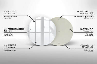 Glass candle plate White colour