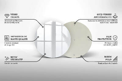 Glass candle plate White colour