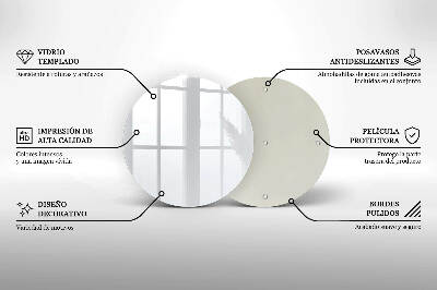Glass candle plate White colour