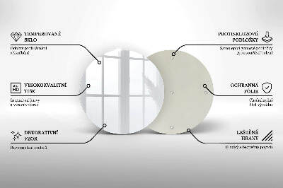 Glass candle plate White colour