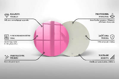 Glass candle plate Pink colour