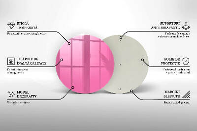 Glass candle plate Pink colour
