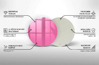 Glass candle plate Pink colour