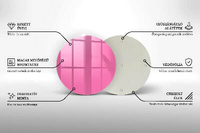 Glass candle plate Pink colour
