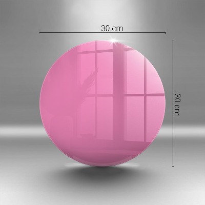Glass candle plate Pink colour