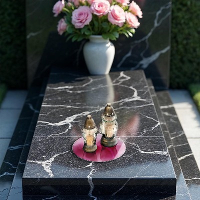 Glass candle plate Pink colour