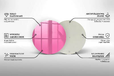 Glass candle plate Pink colour