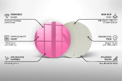 Glass candle plate Pink colour