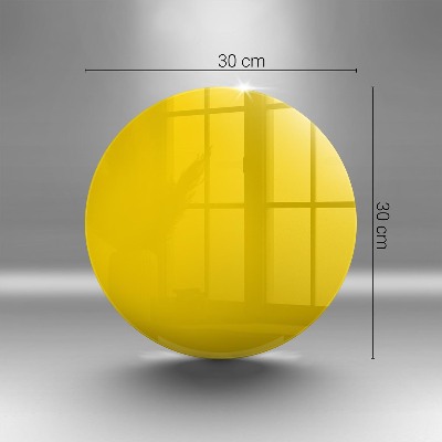 Grave candle plate Yellow colour