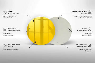 Grave candle plate Yellow colour