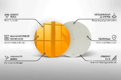 Glass candle plate Dark yellow colour