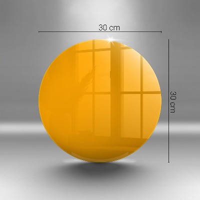 Glass candle plate Dark yellow colour