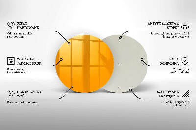 Glass candle plate Dark yellow colour