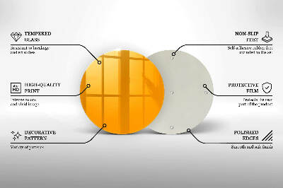Glass candle plate Dark yellow colour