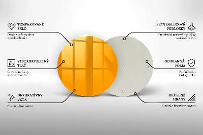 Glass candle plate Dark yellow colour