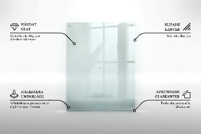Rectangular glass candle plate transparent