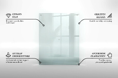 Rectangular glass candle plate transparent