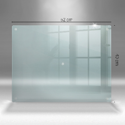 Rectangular glass candle plate transparent