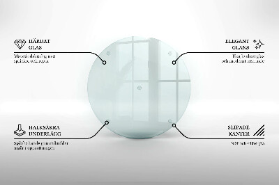 Round grave candle plate transparent