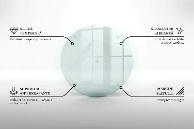 Round grave candle plate transparent
