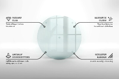 Round grave candle plate transparent