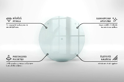 Round grave candle plate transparent