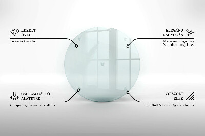 Round grave candle plate transparent