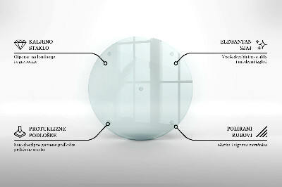 Round grave candle plate transparent