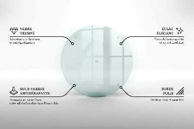 Round grave candle plate transparent