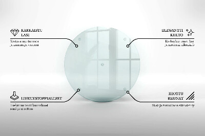 Round grave candle plate transparent