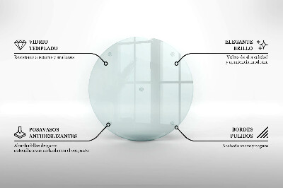 Round grave candle plate transparent