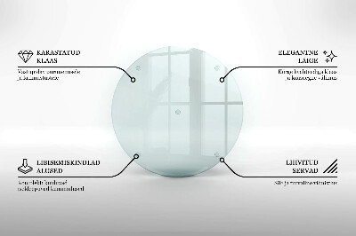 Round grave candle plate transparent