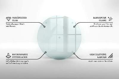 Round grave candle plate transparent