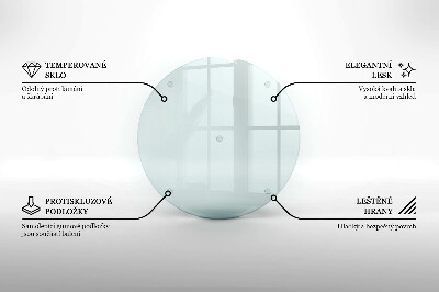 Round grave candle plate transparent
