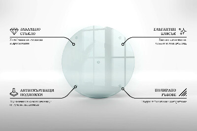 Round grave candle plate transparent